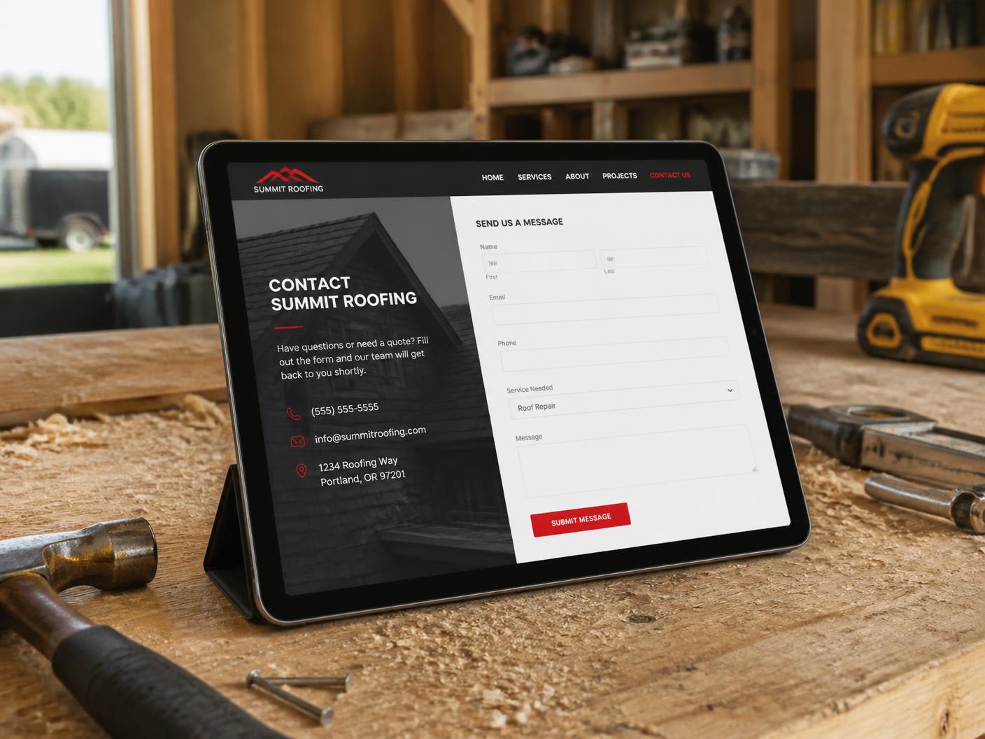 Beispiel-Webseite – Handwerk & Bau: Ironridge Roofing
