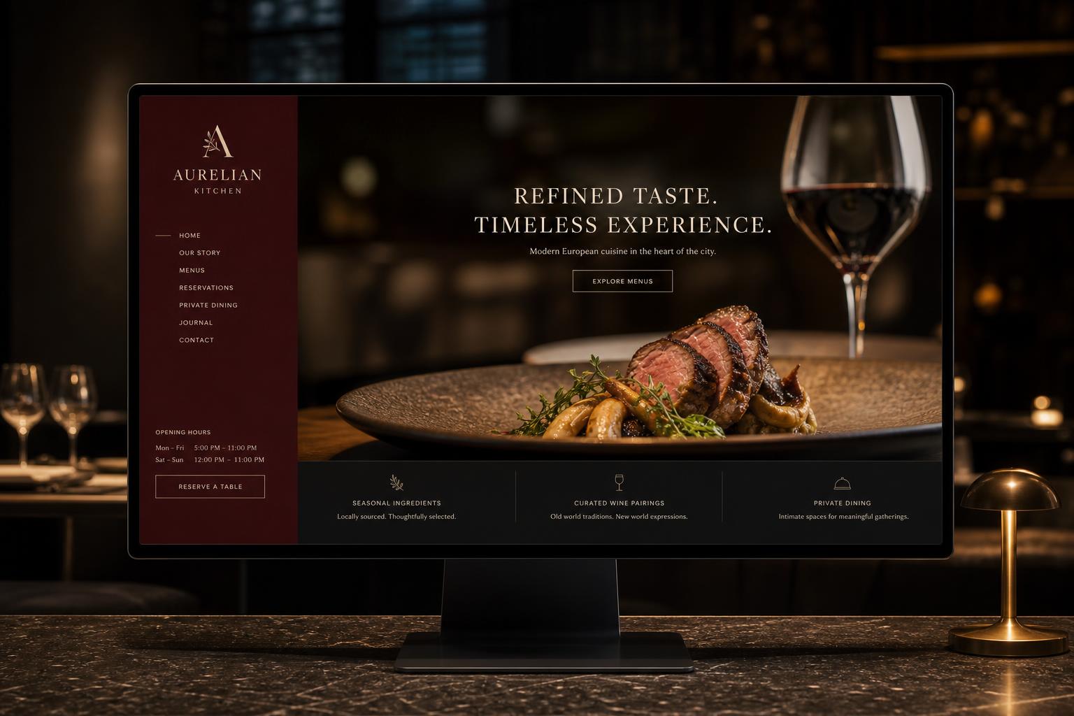 Restaurant-Webseite